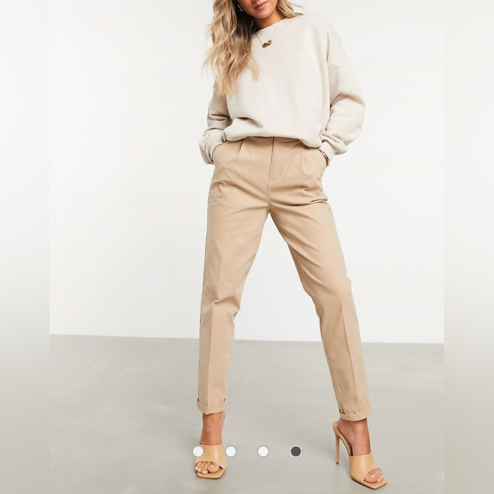ASOS Design chino pants in stone